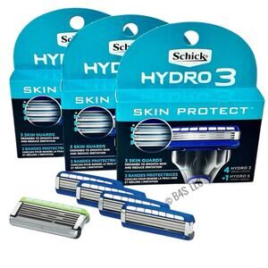 Schick Hydro 3 Refill Cartridges 5Ct (4+1 Hydro5) Pack of 3